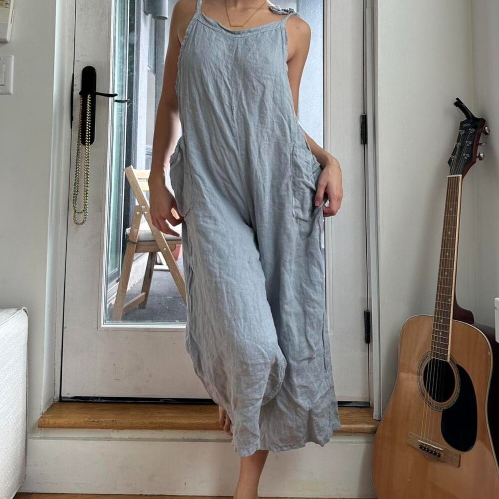American Vintage Women's Blue and Grey Jumpsuit